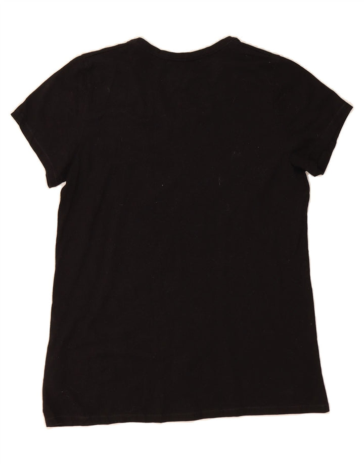 CHAMPION Womens T-Shirt Top UK 12 Medium Black Cotton Vintage Champion and Second-Hand Champion from Messina Hembry 