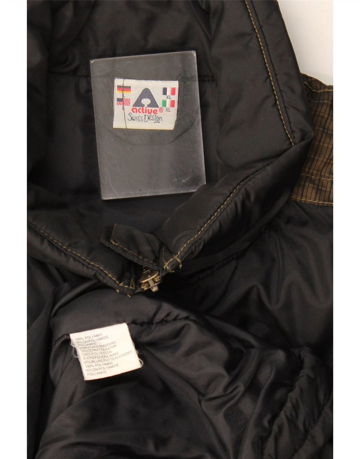 Active Mens Windbreaker Jacket UK 42 XL Black Floral Polyamide