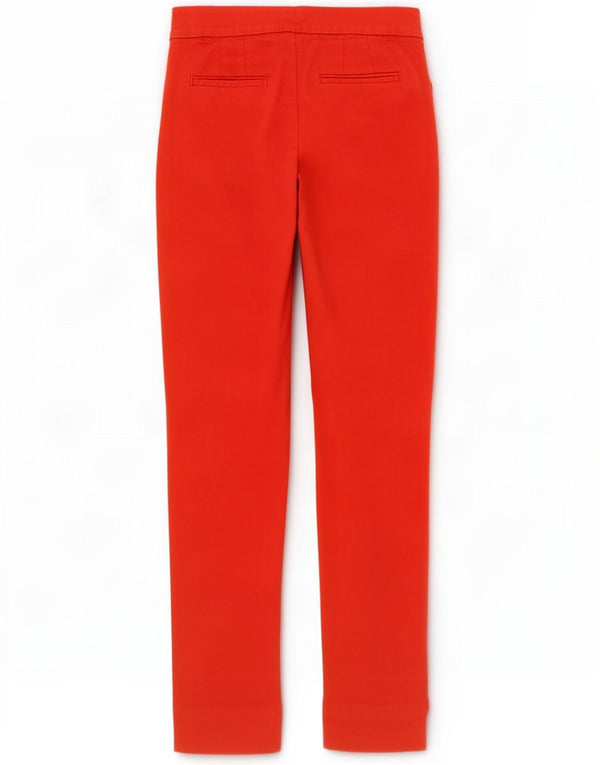 Boden Womens Slim Chino Trousers UK 12 Medium W34 L30 Red Cotton