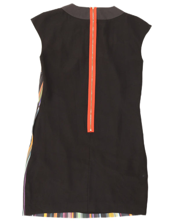 TED BAKER Womens Sleeveless Sheath Dress Size 1 XS Black Striped Polyester