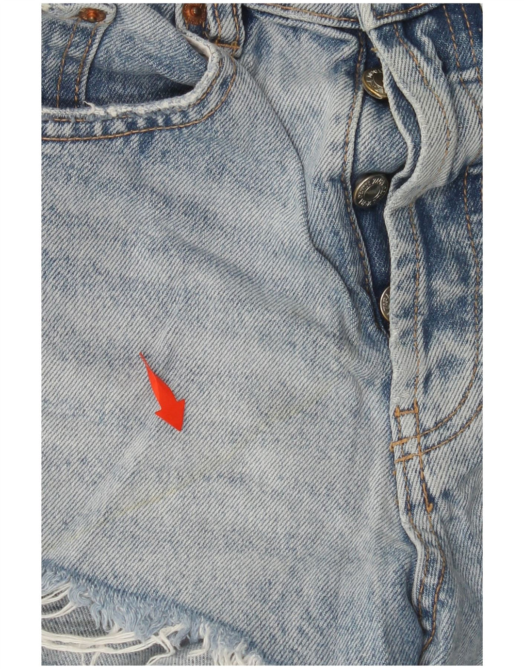 ZARA Womens Distressed Denim Shorts US 0 XS W22 Blue