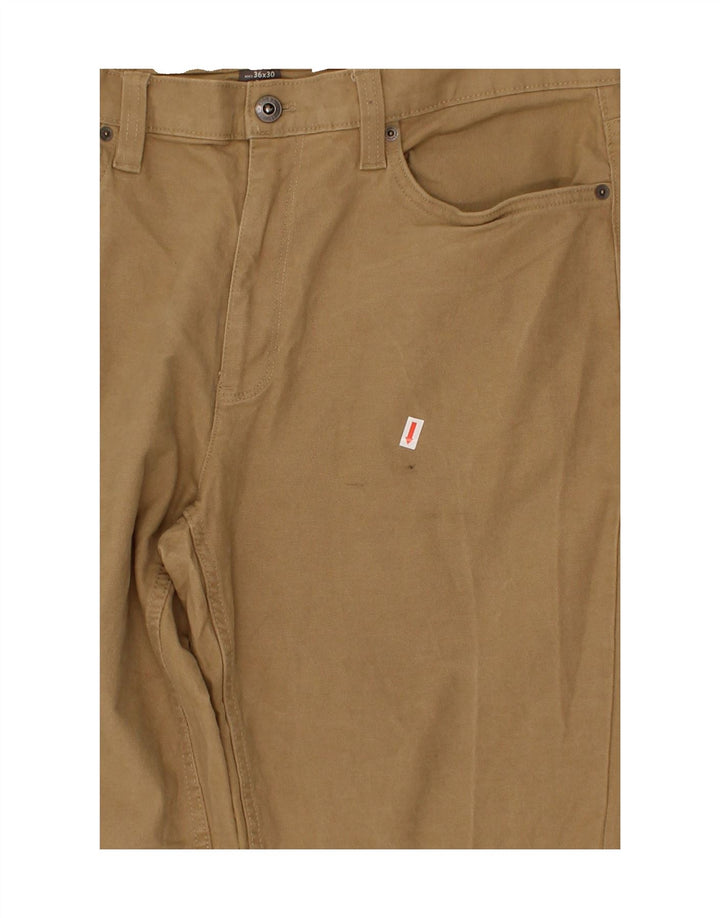 EDDIE BAUER Mens Slim Casual Trousers W36 L30  Brown Cotton Vintage Eddie Bauer and Second-Hand Eddie Bauer from Messina Hembry 