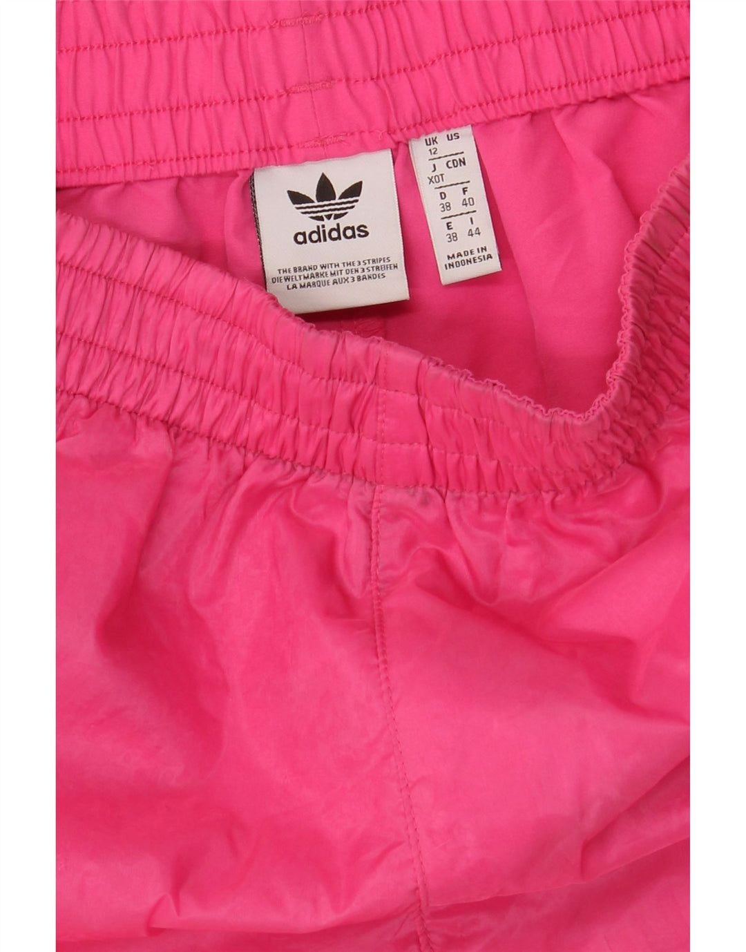 Adidas Womens Sport Shorts UK 12 Medium Pink Polyester