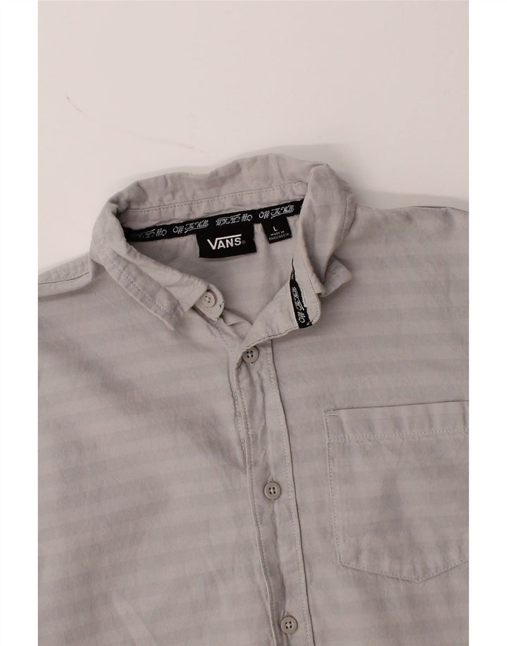 VANS Boys Shirt 12-13 Years Large Grey Cotton Vintage Vans and Second-Hand Vans from Messina Hembry 