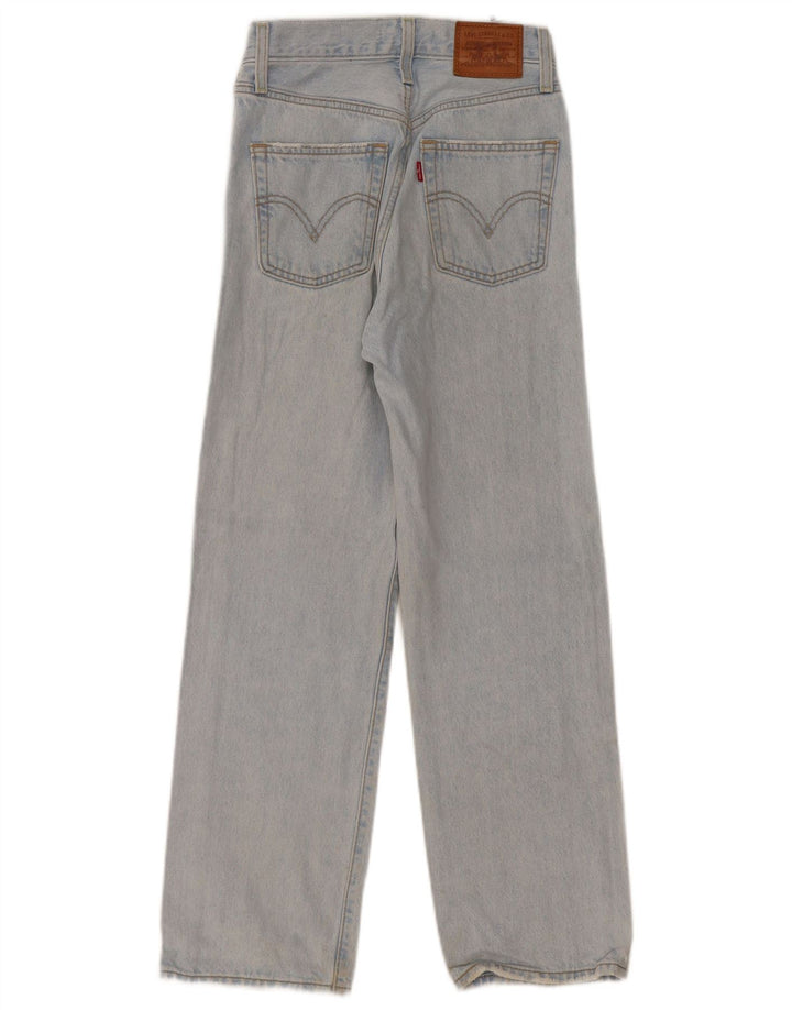 Levi's Womens Ribcage Straight Jeans W23 L27 Blue Cotton