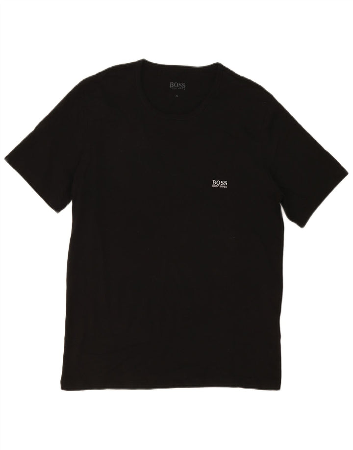 Hugo Boss Mens T-Shirt Top XL Black Cotton