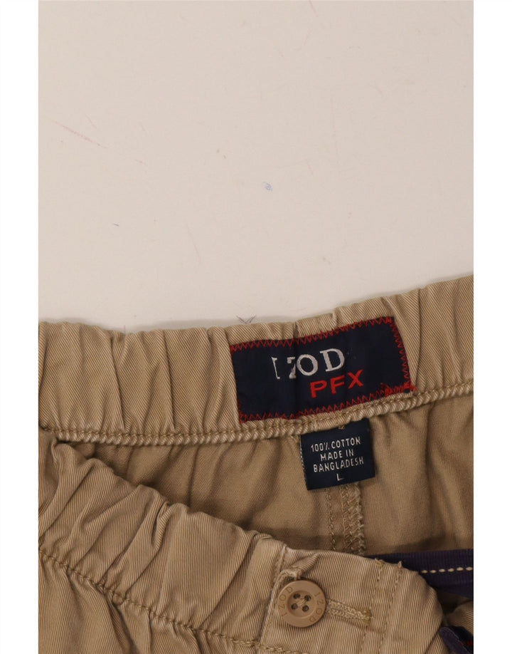 IZOD Mens Chino Shorts Large W34  Beige Cotton Vintage Izod and Second-Hand Izod from Messina Hembry 