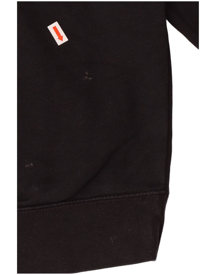 Nike Womens Oversized Hoodie Jumper UK 10 Small Black Cotton