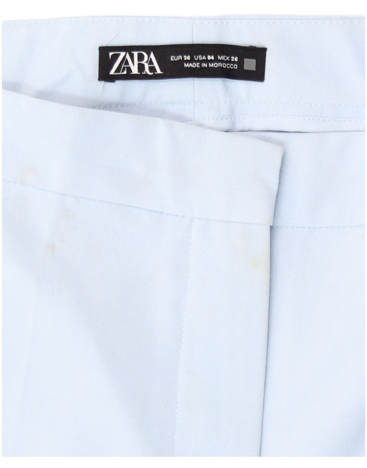 Zara Womens Slim Suit Trousers EU 36 XS W26 L26 Blue Polyester