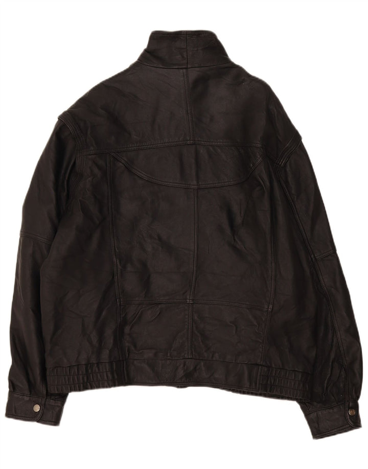 Vintage Mens Leather Jacket UK 40 Large Black