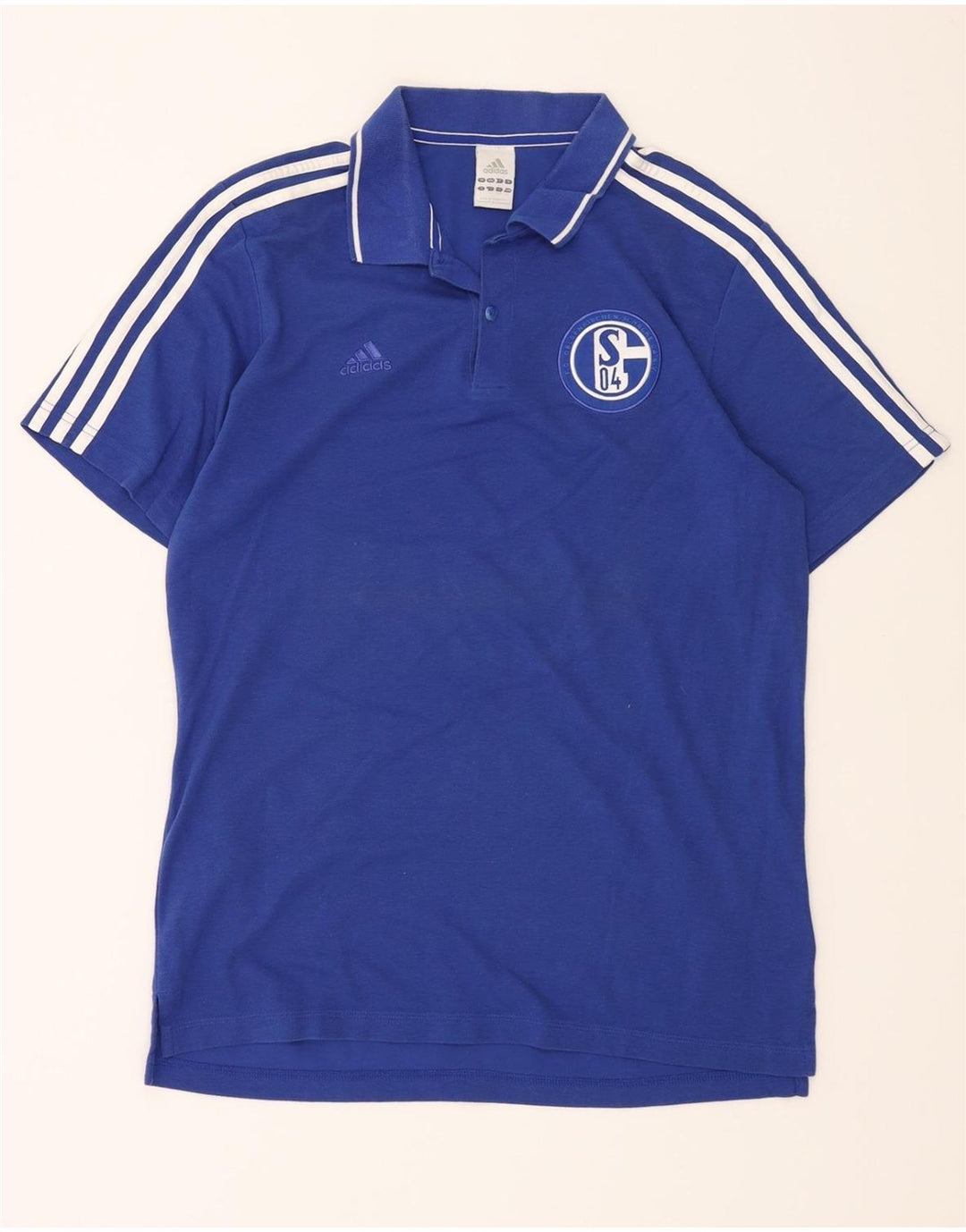 ADIDAS Mens Graphic Polo Shirt Large Blue Cotton Vintage Adidas and Second-Hand Adidas from Messina Hembry 
