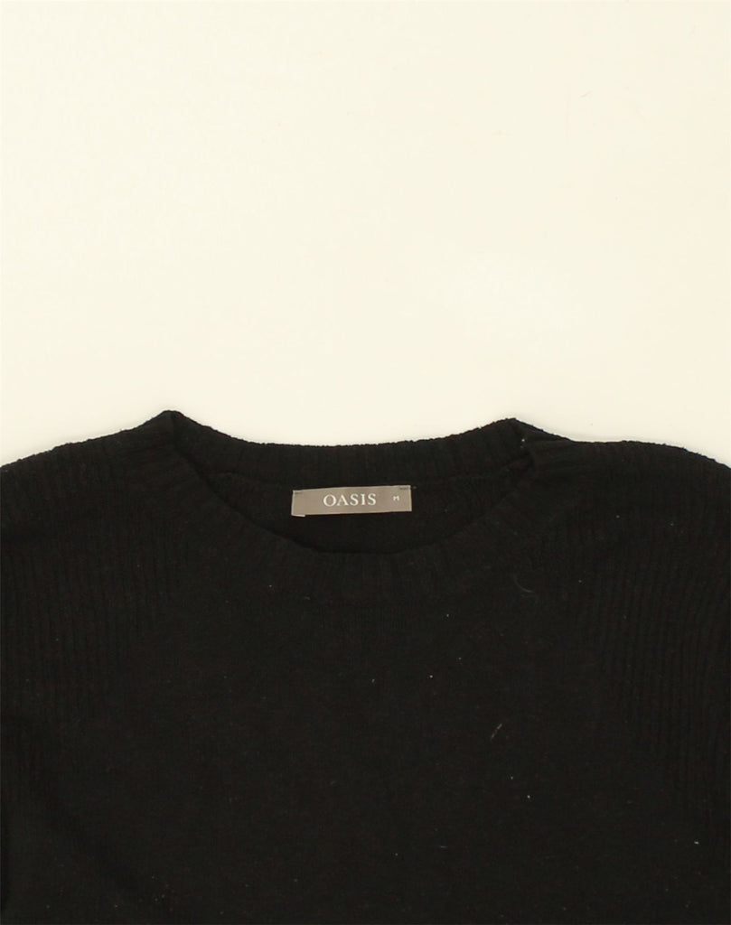 OASIS Womens Crew Neck Jumper Sweater UK 12 Medium Black Polyester | Vintage Oasis | Thrift | Second-Hand Oasis | Used Clothing | Messina Hembry 