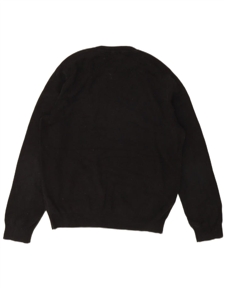 Cos Mens Crew Neck Jumper Sweater Medium Black Cotton