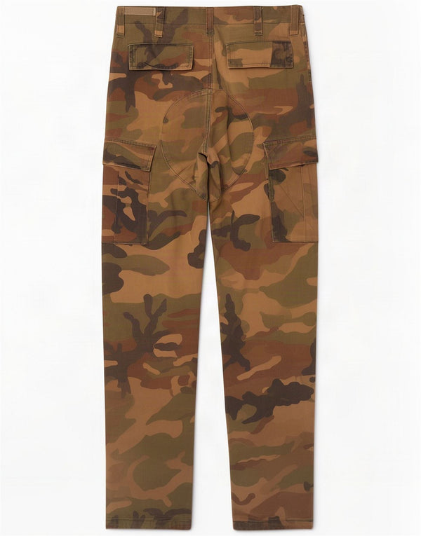 Vintage Mens Straight Cargo Trousers Small W30 L31 Multicoloured Camouflage