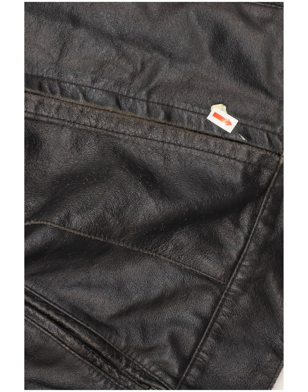 VINTAGE Womens Leather Racer Jacket IT 42 Medium Black Leather