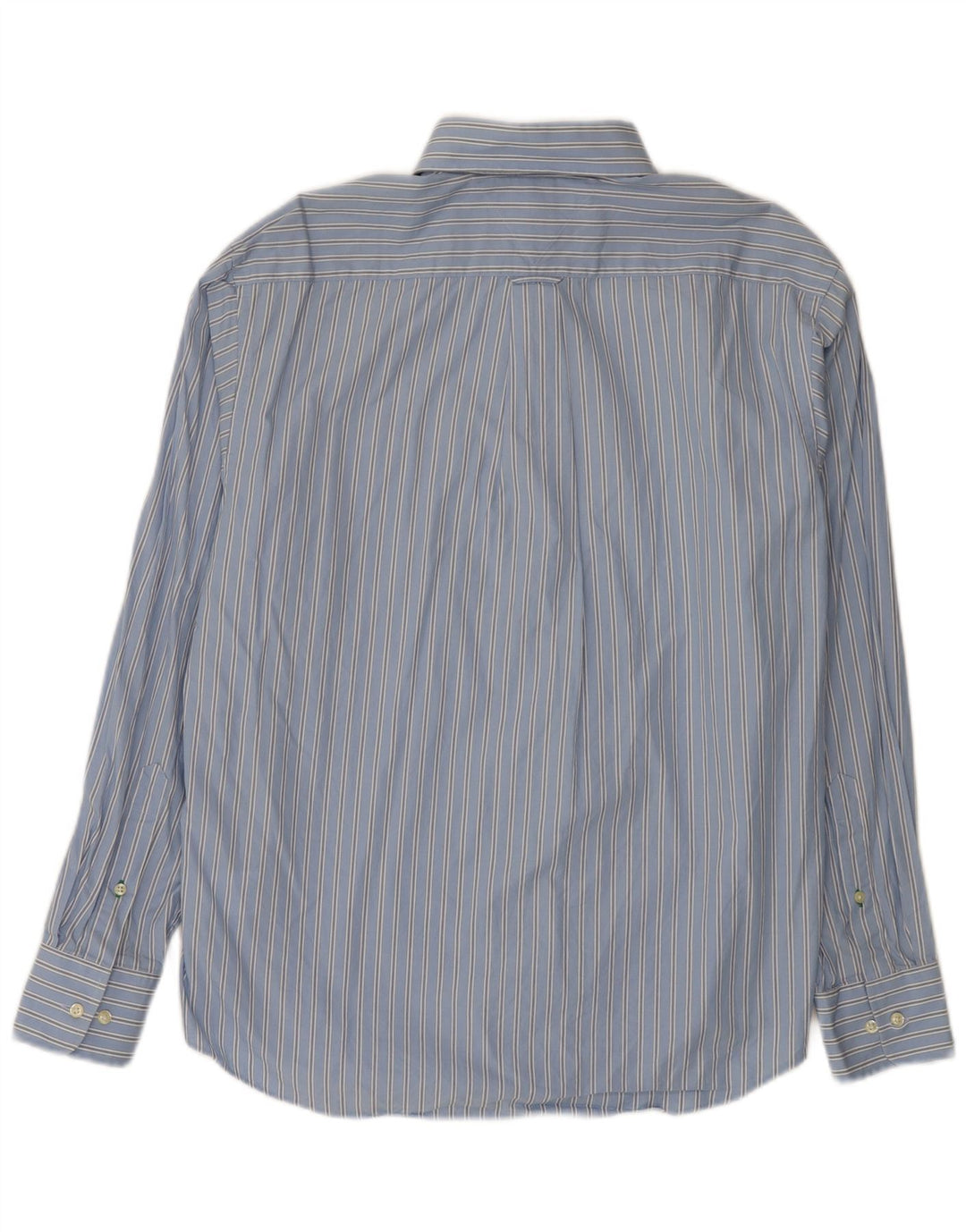 Tommy Hilfiger Mens Shirt Size 16 Large Blue Striped Cotton