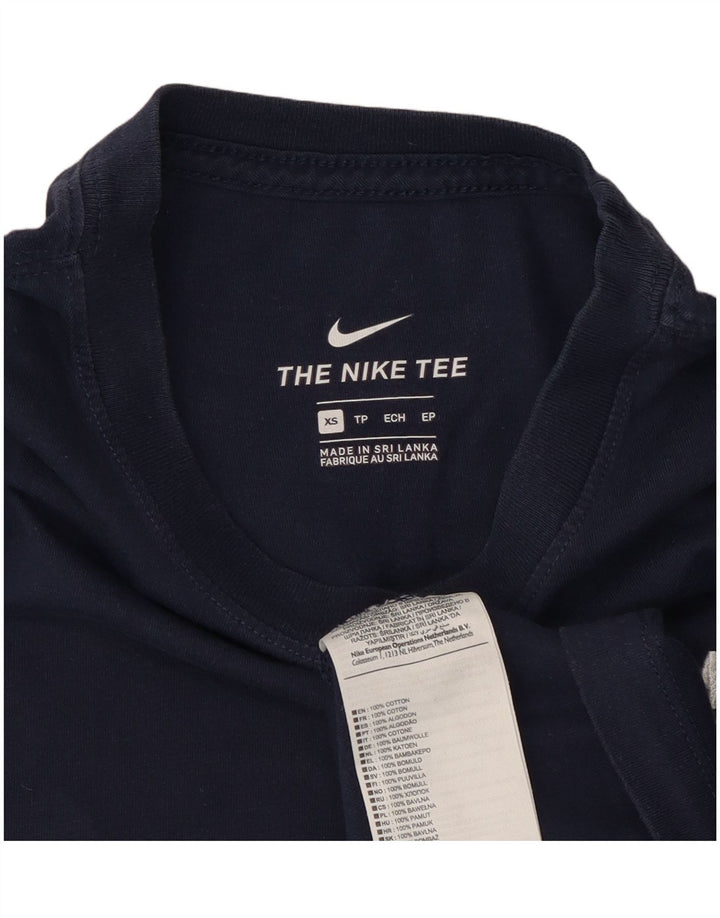 Nike Mens T-Shirt Top XS Navy Blue Cotton