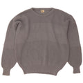 Vintage Mens Crew Neck Jumper Sweater IT 50/52 Large Grey Wool