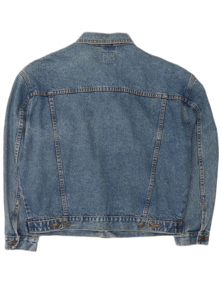 Vintage Womens Oversized Denim Jacket UK 14 Medium Blue Cotton