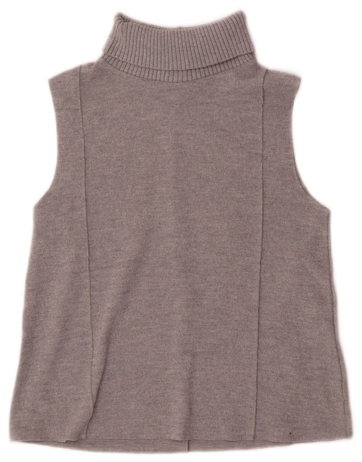 Zara Womens Vest Tank Top UK 10 Small Grey Polyester