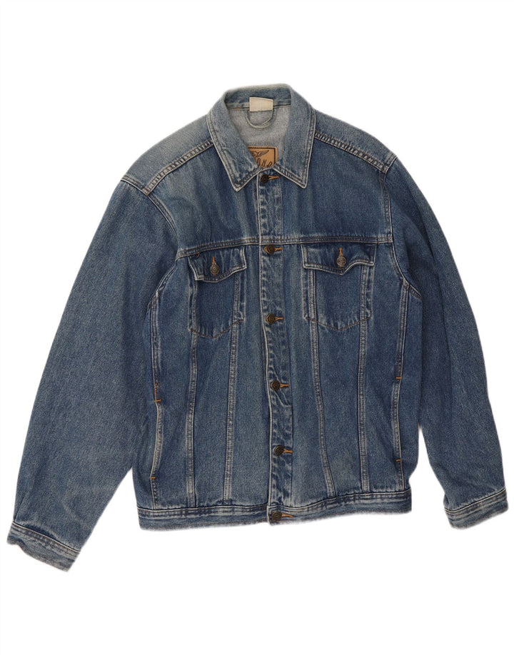 Arizona Mens Denim Jacket UK 40 Large Blue Cotton