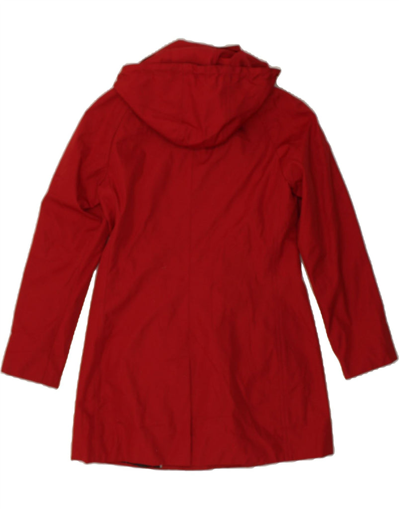 CALVIN KLEIN Womens Hooded Windbreaker Coat UK 14 Large Red Polyester | Vintage Calvin Klein | Thrift | Second-Hand Calvin Klein | Used Clothing | Messina Hembry 