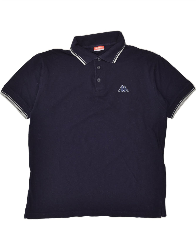 KAPPA Mens Polo Shirt XL Navy Blue Cotton | Vintage Kappa | Thrift | Second-Hand Kappa | Used Clothing | Messina Hembry 