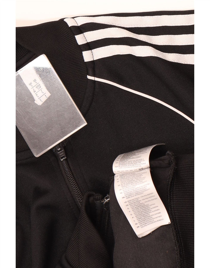 Adidas Mens Tracksuit Top Jacket Small Black Polyester