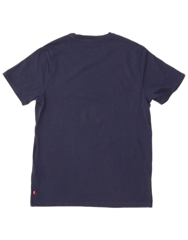 Levi's Mens Graphic T-Shirt Top Medium Navy Blue Cotton