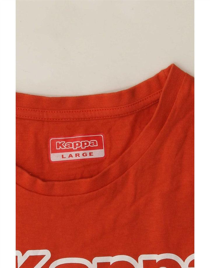 Kappa Mens Graphic T-Shirt Top Large Orange