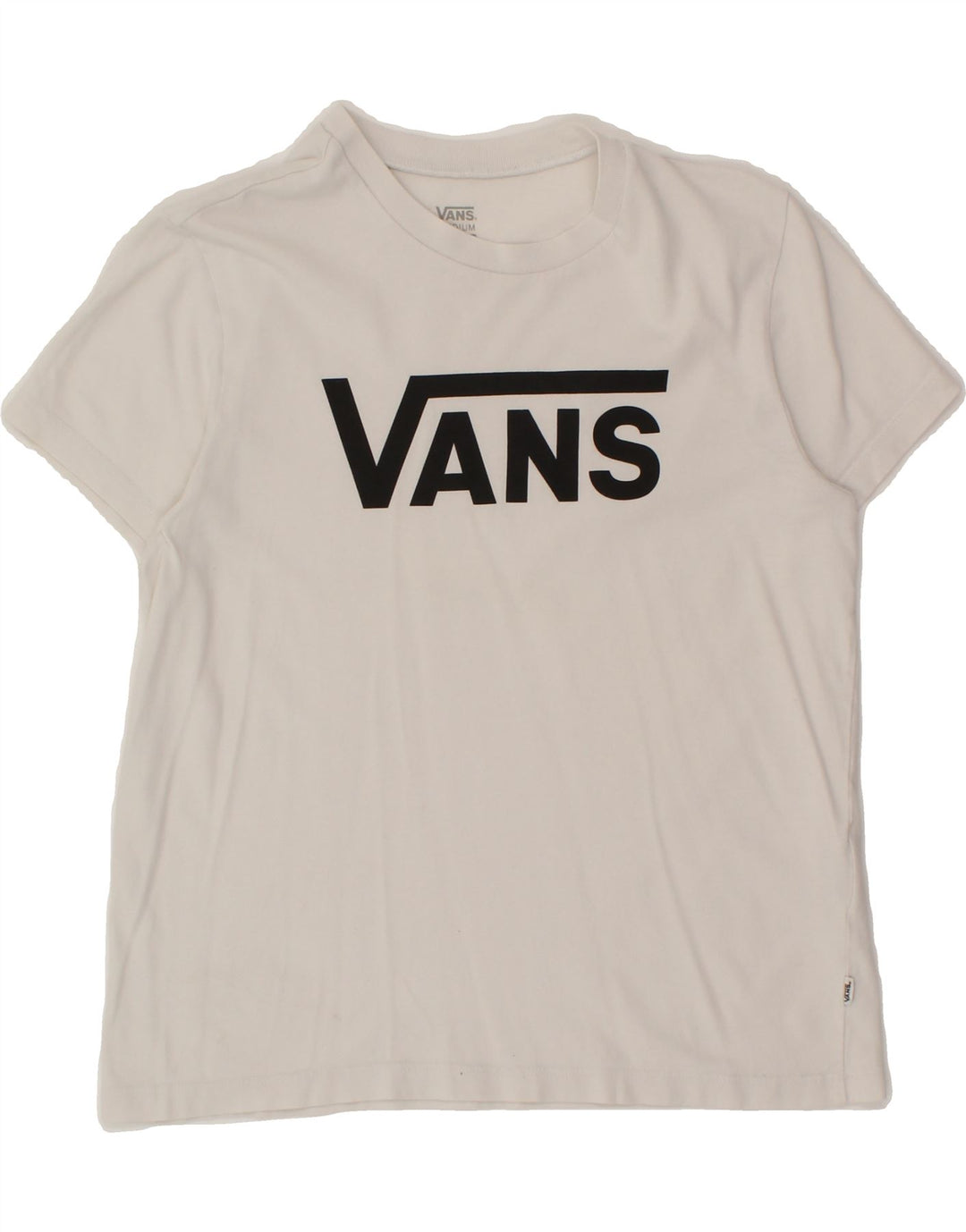 VANS Womens Graphic T-Shirt Top UK 12 Medium White Cotton Vintage Vans and Second-Hand Vans from Messina Hembry 