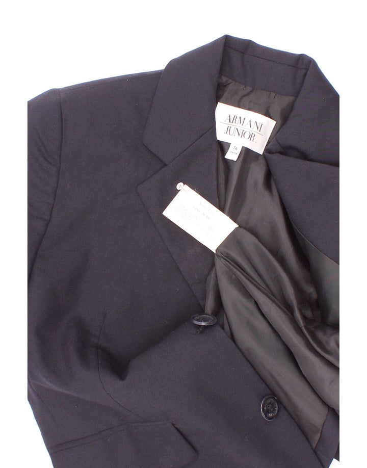 Armani Junior Boys 3 Button Blazer Jacket 6-7 Years Navy Blue Wool
