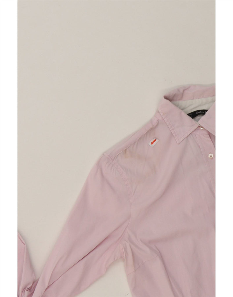 ZARA Womens Shirt UK 12 Medium Pink Vintage Zara and Second-Hand Zara from Messina Hembry 