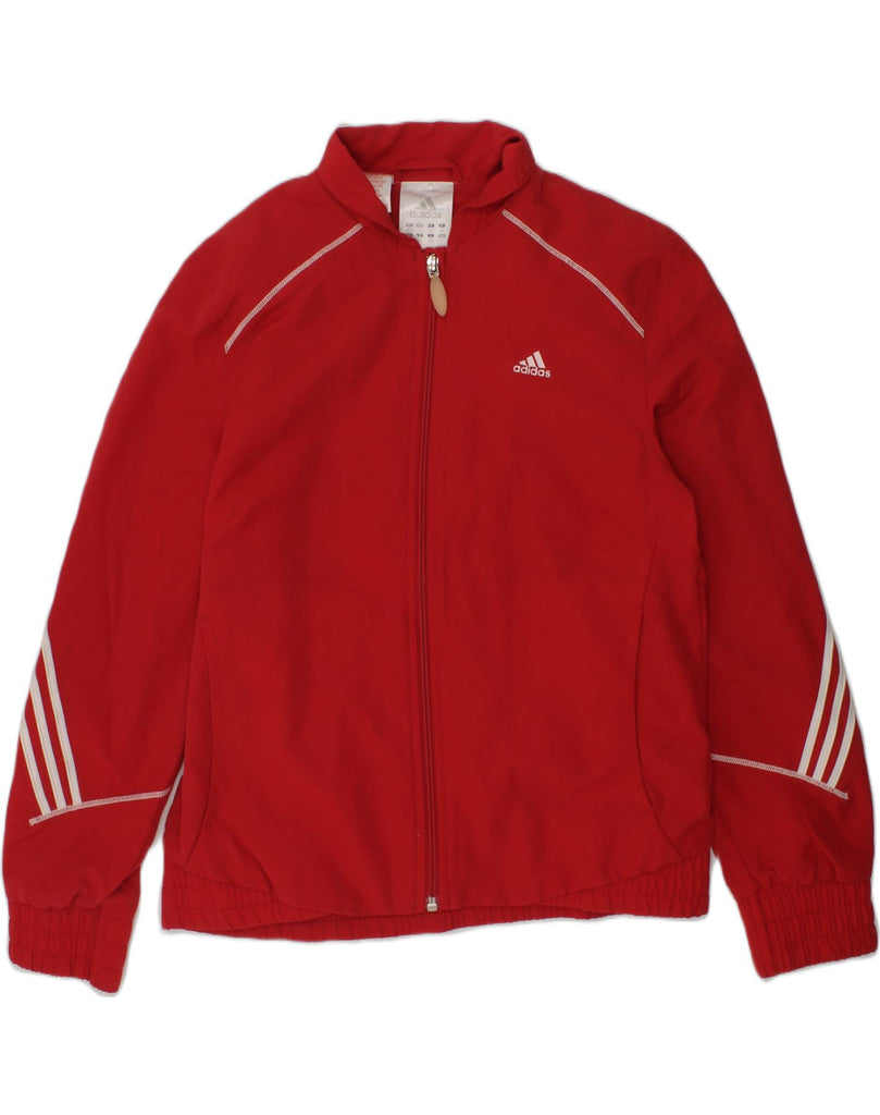 ADIDAS Girls Tracksuit Top Jacket 11-12 Years Red Polyester | Vintage Adidas | Thrift | Second-Hand Adidas | Used Clothing | Messina Hembry 