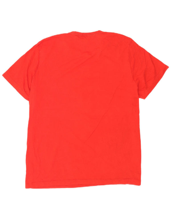 Puma Mens Graphic T-Shirt Top 2XL Red Cotton