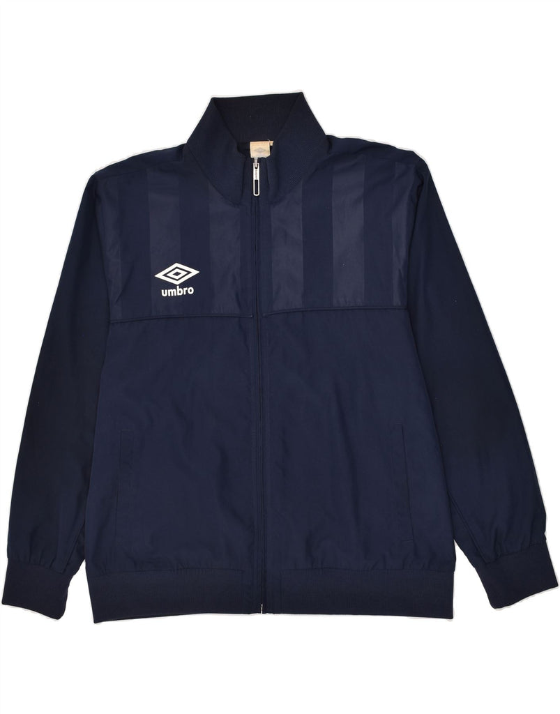 UMBRO Mens Graphic Tracksuit Top Jacket XL Navy Blue Polyester | Vintage Umbro | Thrift | Second-Hand Umbro | Used Clothing | Messina Hembry 