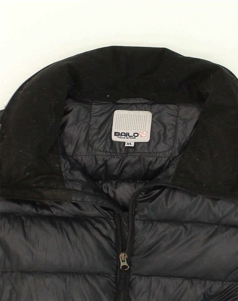 BAILO Mens Padded Jacket UK 42 XL Black Polyamide | Vintage Bailo | Thrift | Second-Hand Bailo | Used Clothing | Messina Hembry 