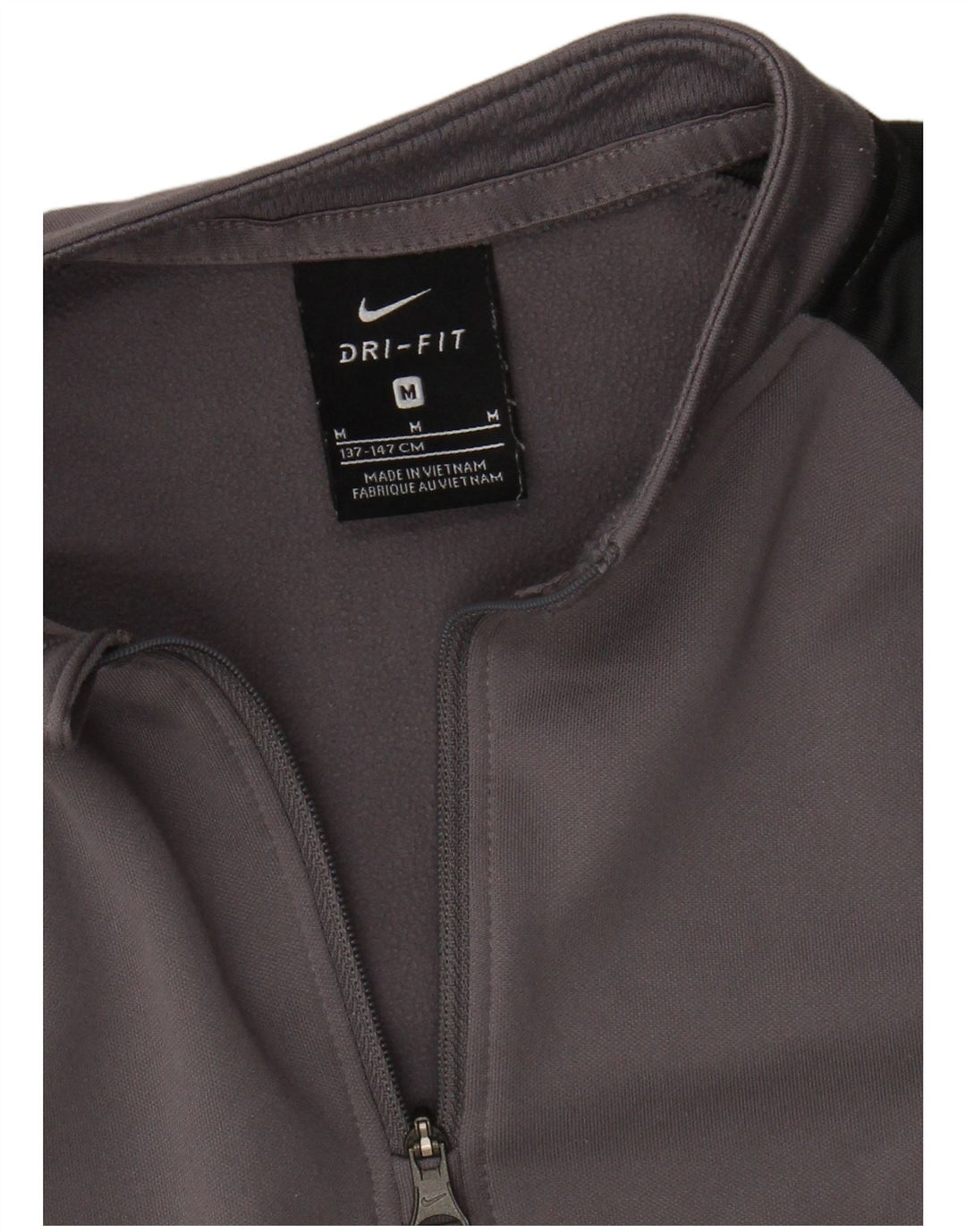 Nike Boys Top Long Sleeve 10-11 Years Medium Grey Colourblock Sports