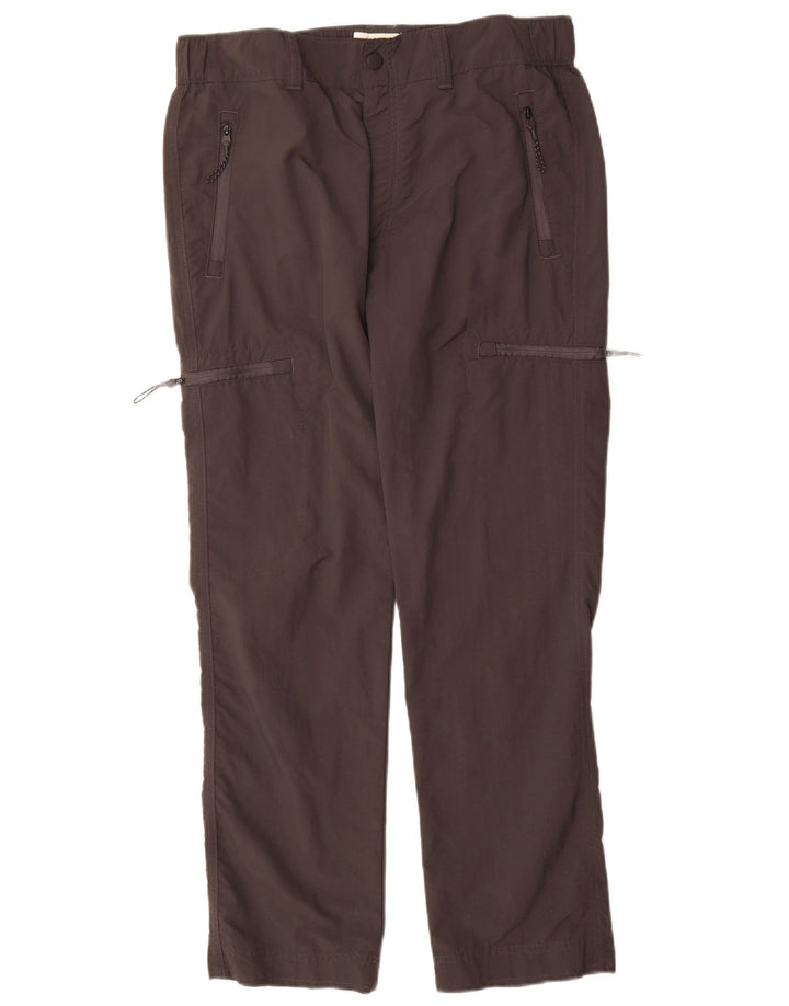 Marks & Spencer Mens Straight Cargo Trousers W32 L29 Grey Polyamide