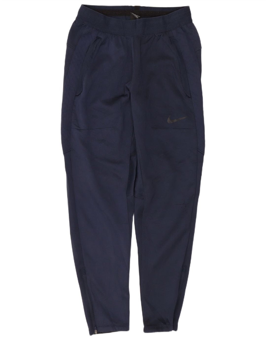 NIKE Mens Tracksuit Trousers Medium  Navy Blue Polyester