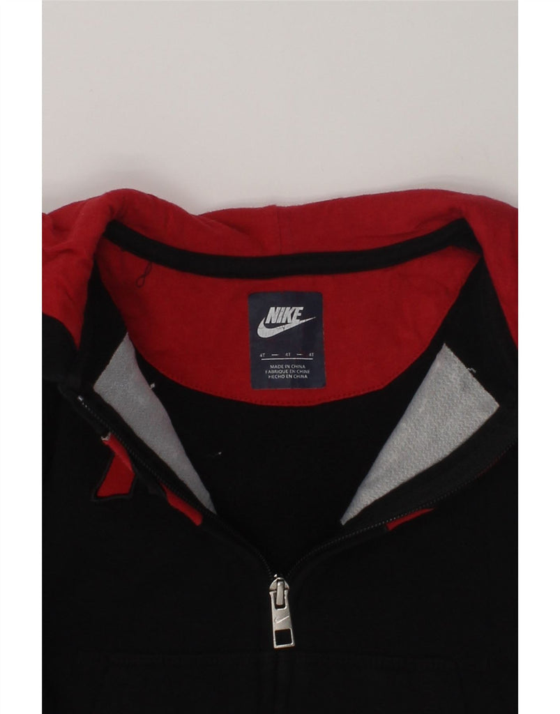 NIKE Boys Graphic Zip Hoodie Sweater 3-4 Years Black Cotton | Vintage Nike | Thrift | Second-Hand Nike | Used Clothing | Messina Hembry 