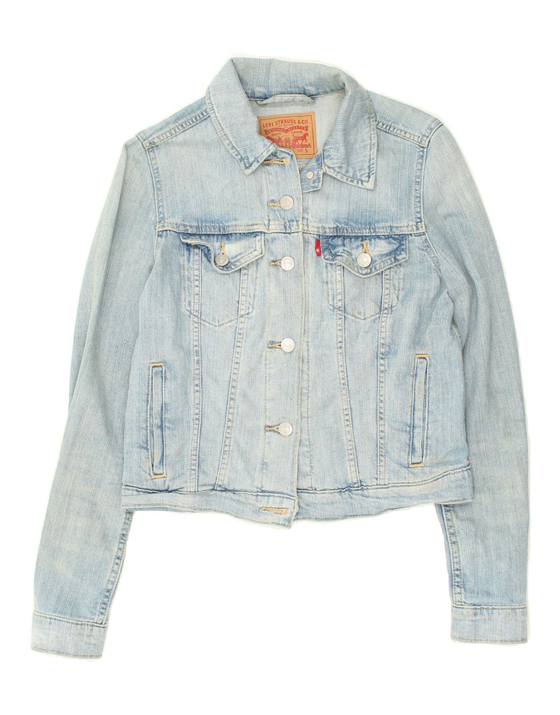 LEVI'S Womens Denim Jacket UK 8 Small Blue Cotton | Vintage Levi's | Thrift | Second-Hand Levi's | Used Clothing | Messina Hembry 