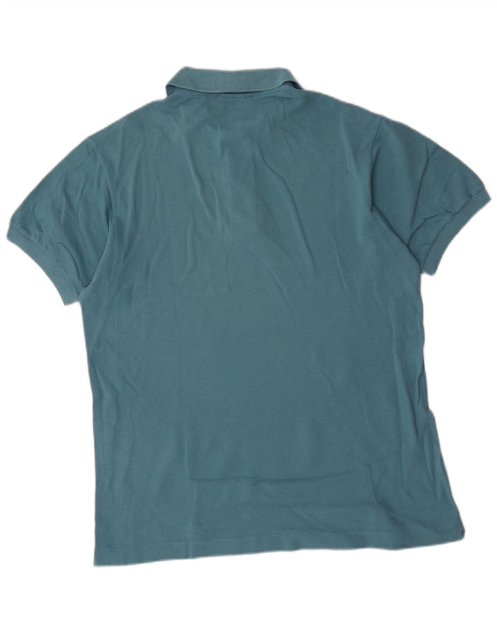 Lacoste Mens Polo Shirt Size 4 Medium Blue Cotton
