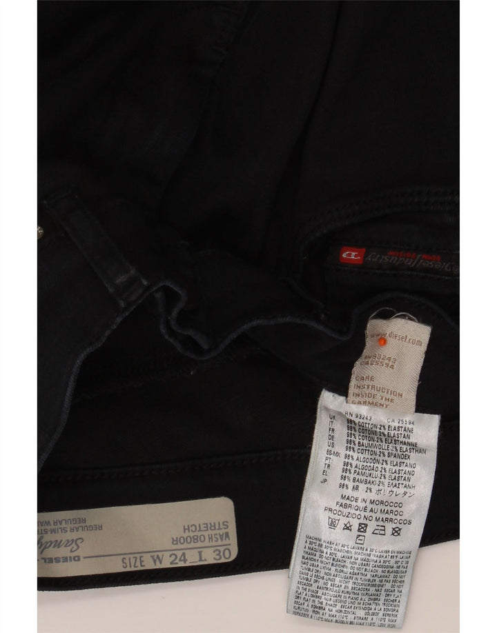 DIESEL Womens Sandy Regular Slim Fit Straight Jeans W24 L30 Navy Blue