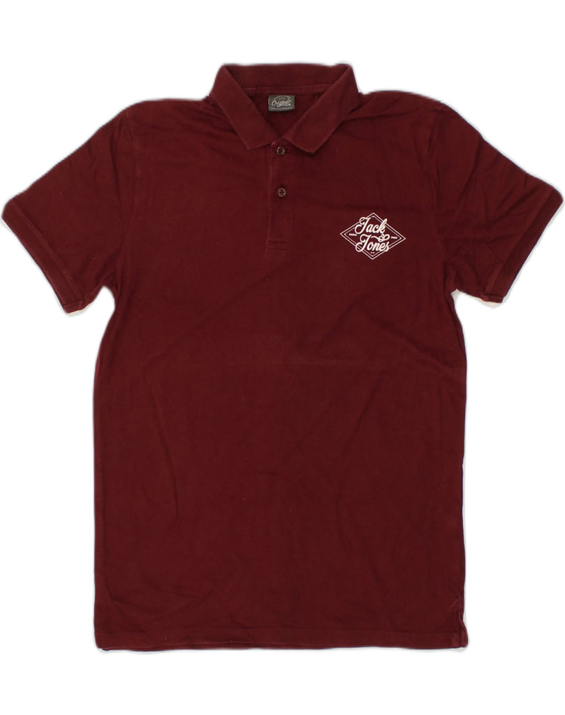 JACK & JONES Mens Polo Shirt Medium Burgundy Cotton | Vintage Jack & Jones | Thrift | Second-Hand Jack & Jones | Used Clothing | Messina Hembry 