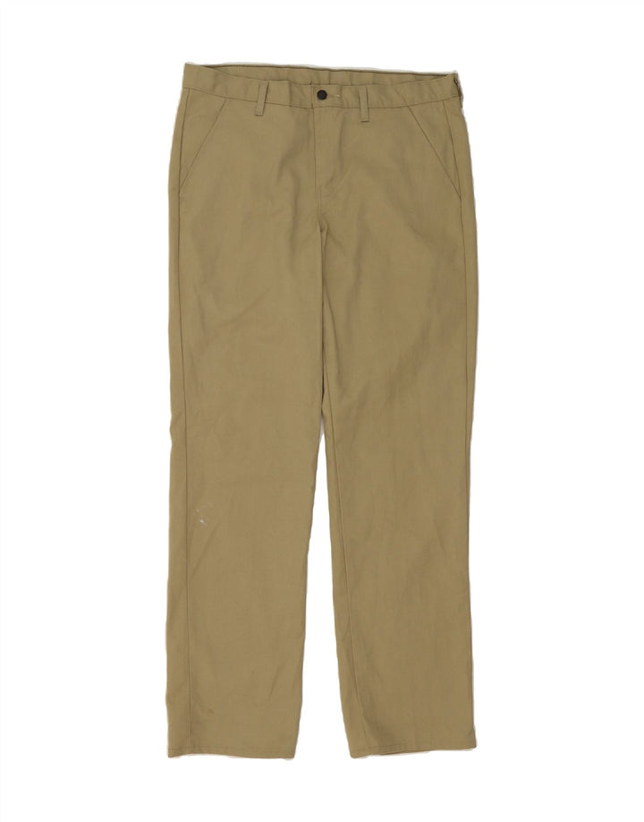 DOCKERS Mens Straight Chino Trousers W34 L34 Beige Polyester Vintage Dockers and Second-Hand Dockers from Messina Hembry 
