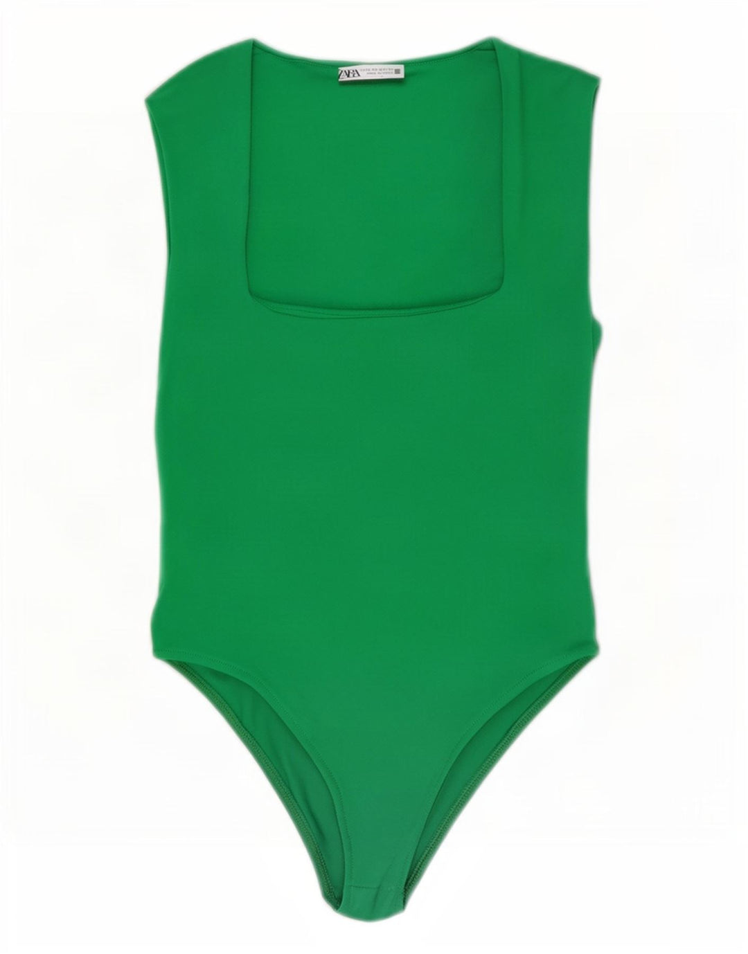Zara Womens Bodysuit UK 12 Medium Green