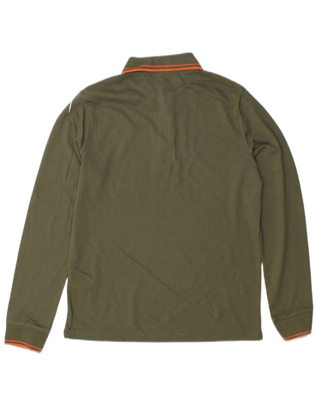 KAPPA Mens Long Sleeve Polo Shirt Small Khaki Cotton