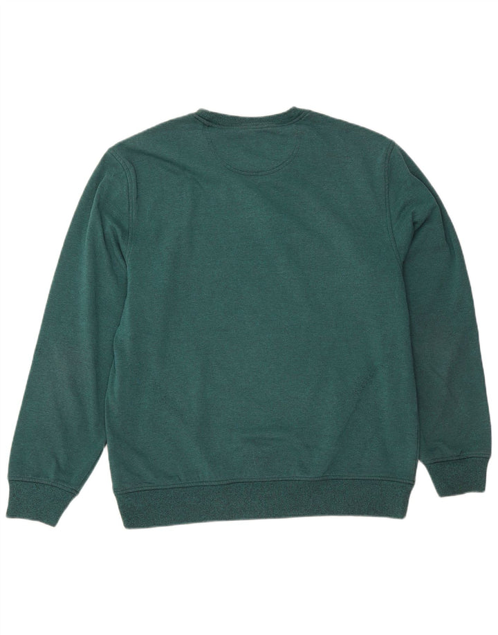 IZOD Mens Sweatshirt Jumper Medium Green Polyester