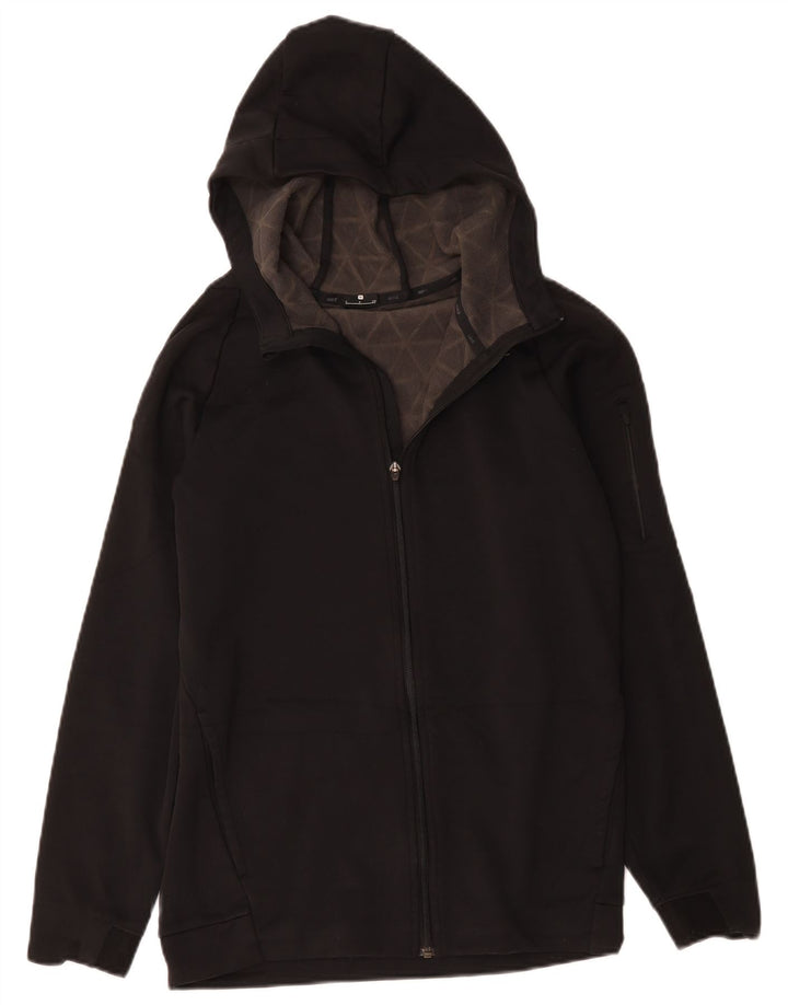 Nike Mens Zip Hoodie Sweater Small Black Polyester